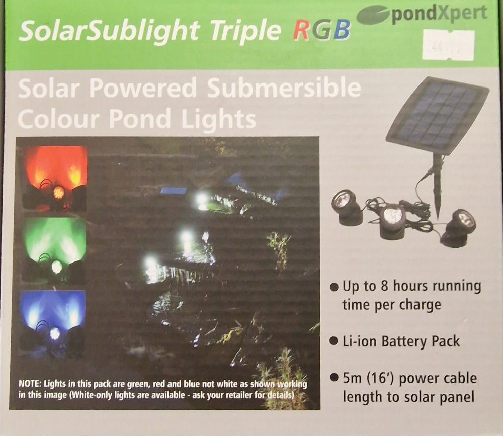 Pond xpert solar sunlight triple RGB
