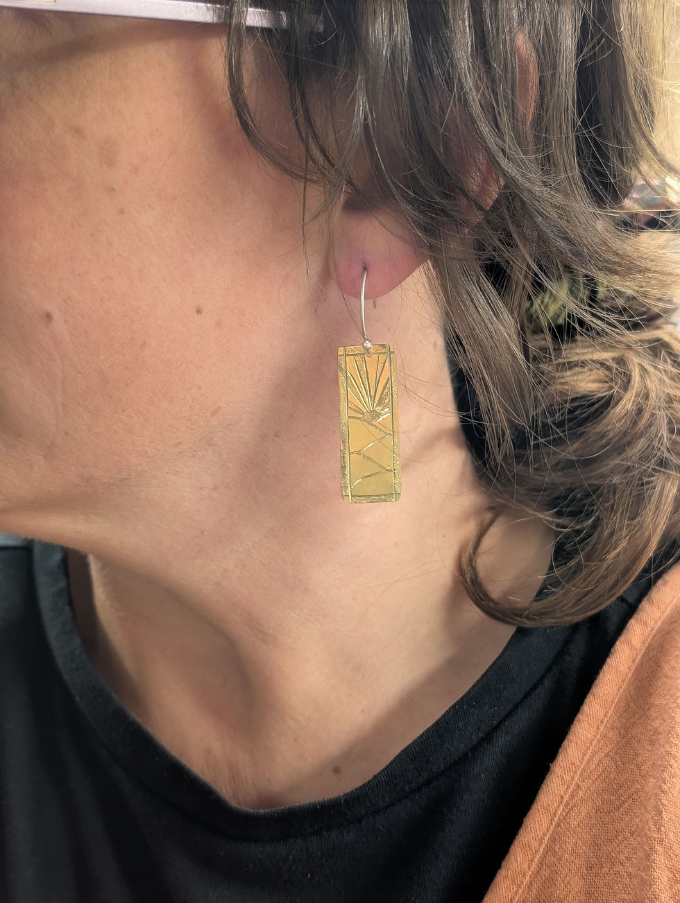 Thumbnail: Flinthills Brass Earrings