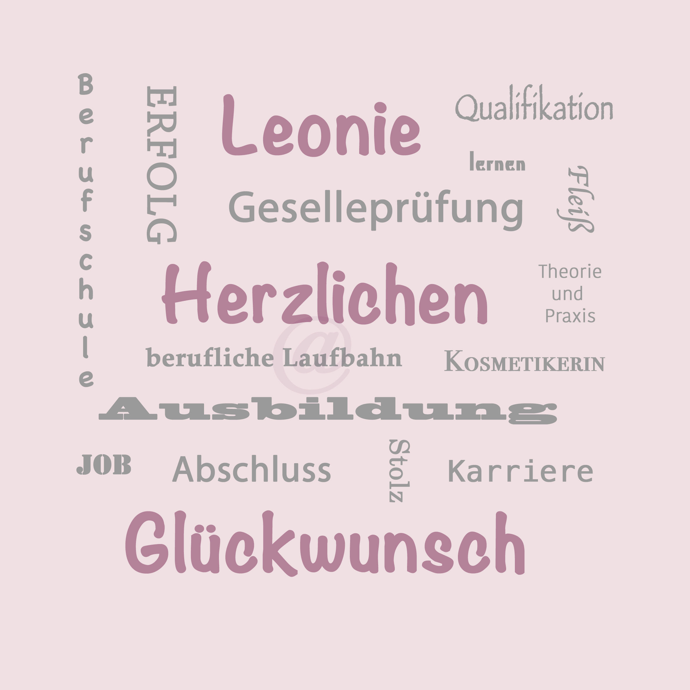 Glückwunschkarte Ausbildungsabschluss / Gesellenprüfung