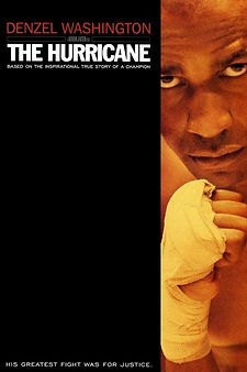 The Hurricane (1999) movie based on a true story about Rubin Carter wrongful imprisonment, film poster