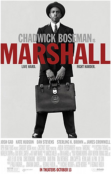 Marshall (2017) true crime legal drama about Thurgood Marshall case State of Connecticut v. Spell, true story movie poster