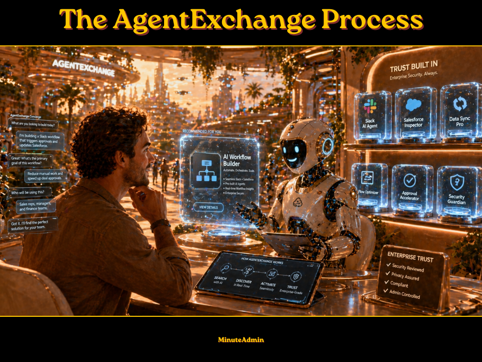 A man interacts with a humanoid robot in a futuristic setting with glowing holographic displays. Warm lighting, tech interface, text visible.