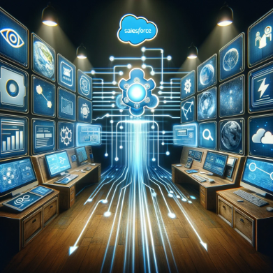 Journey Builder as hub in high-tech control room.