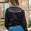 Thumbnail: Shirt Black Long Sleeve w pearl snaps