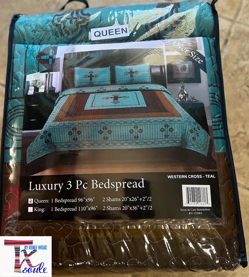 Bedding 3 Piece Comforter Set Cross  Print