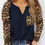 Thumbnail: Top Leopard Sleeve /Pocket relaxed Fit