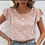 Thumbnail: Blouse spec floral print ruffle trim sleeve