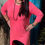 Thumbnail: Shirt Long hi low Pink