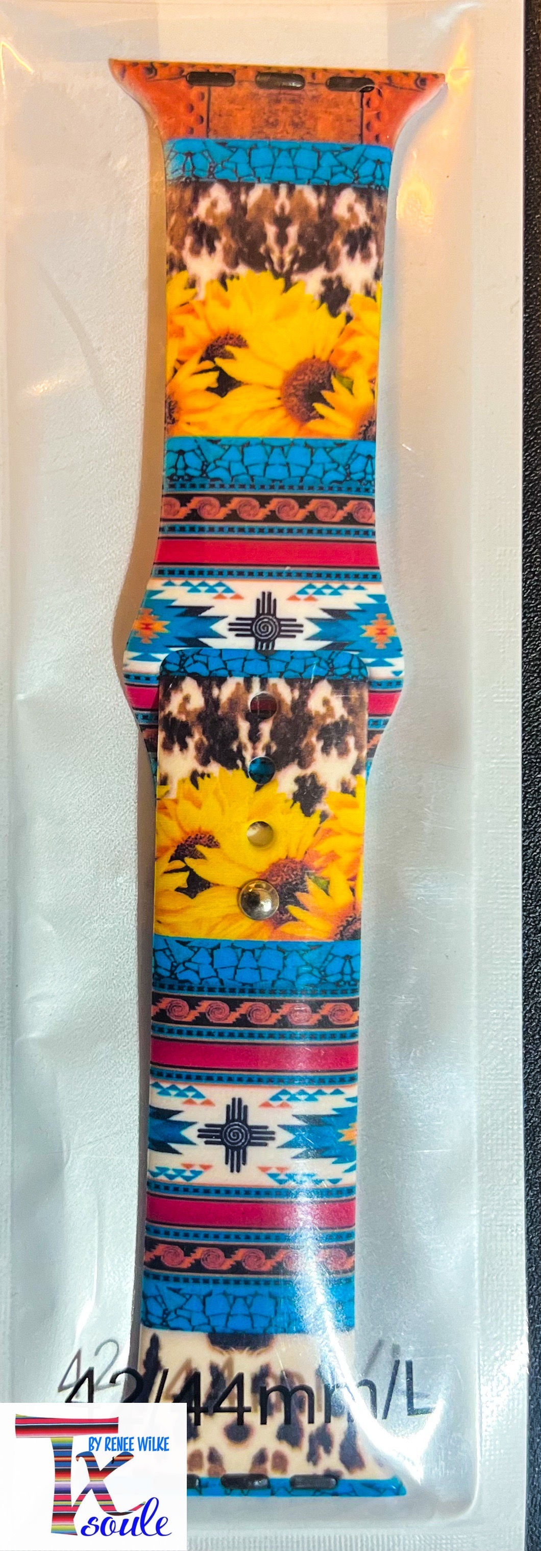 Watch Band 42/44 mm sunflowers/aztec
