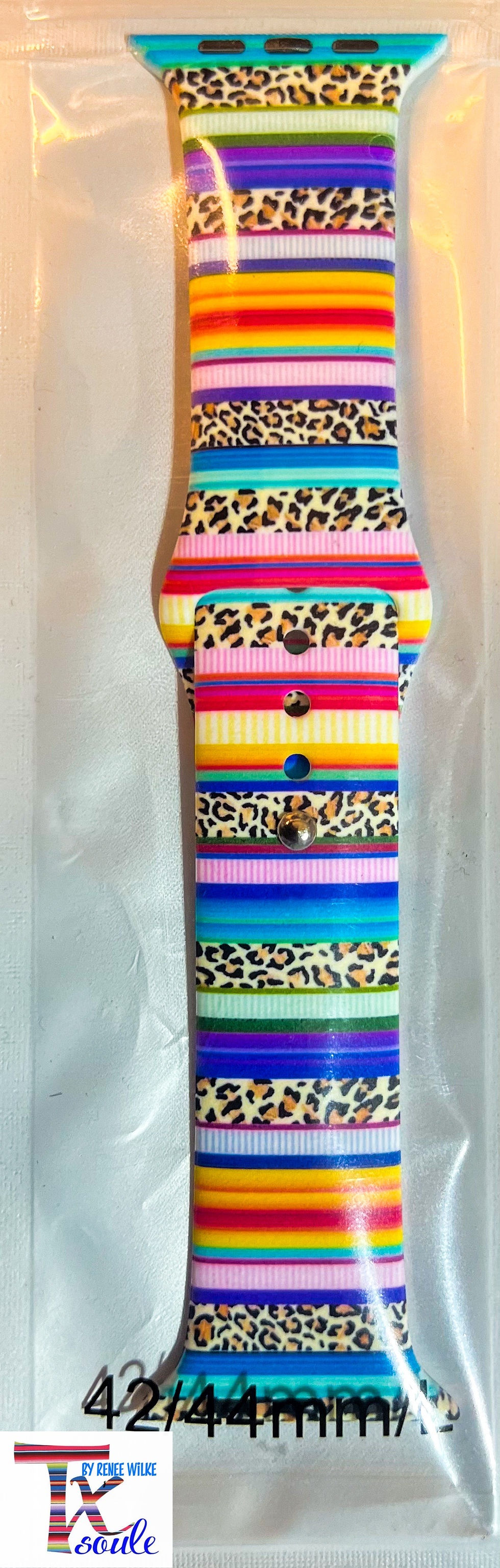 Watch Band 42/44 Serape w Leopard