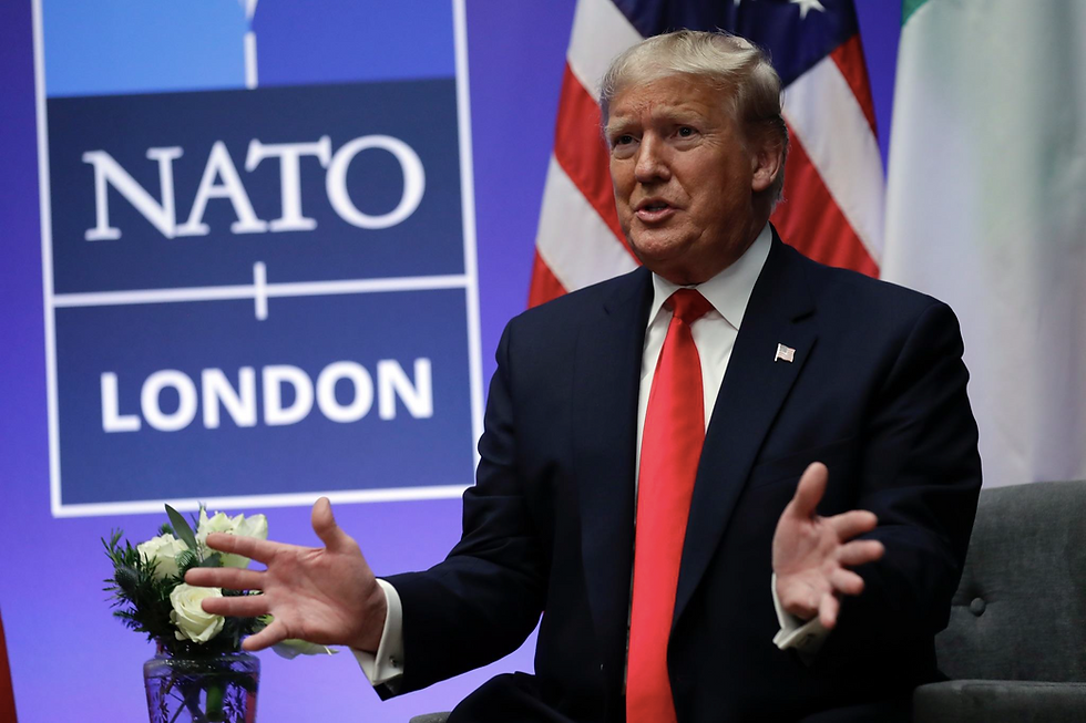Trump speaking at NATO London
