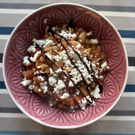 Balsamic and Feta Cannellini Stew
