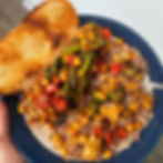 Whole Grain Rice and Vegetables and Veggie Sandwich