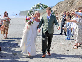 Valentine's Day Rapahoe Beach Wedding
