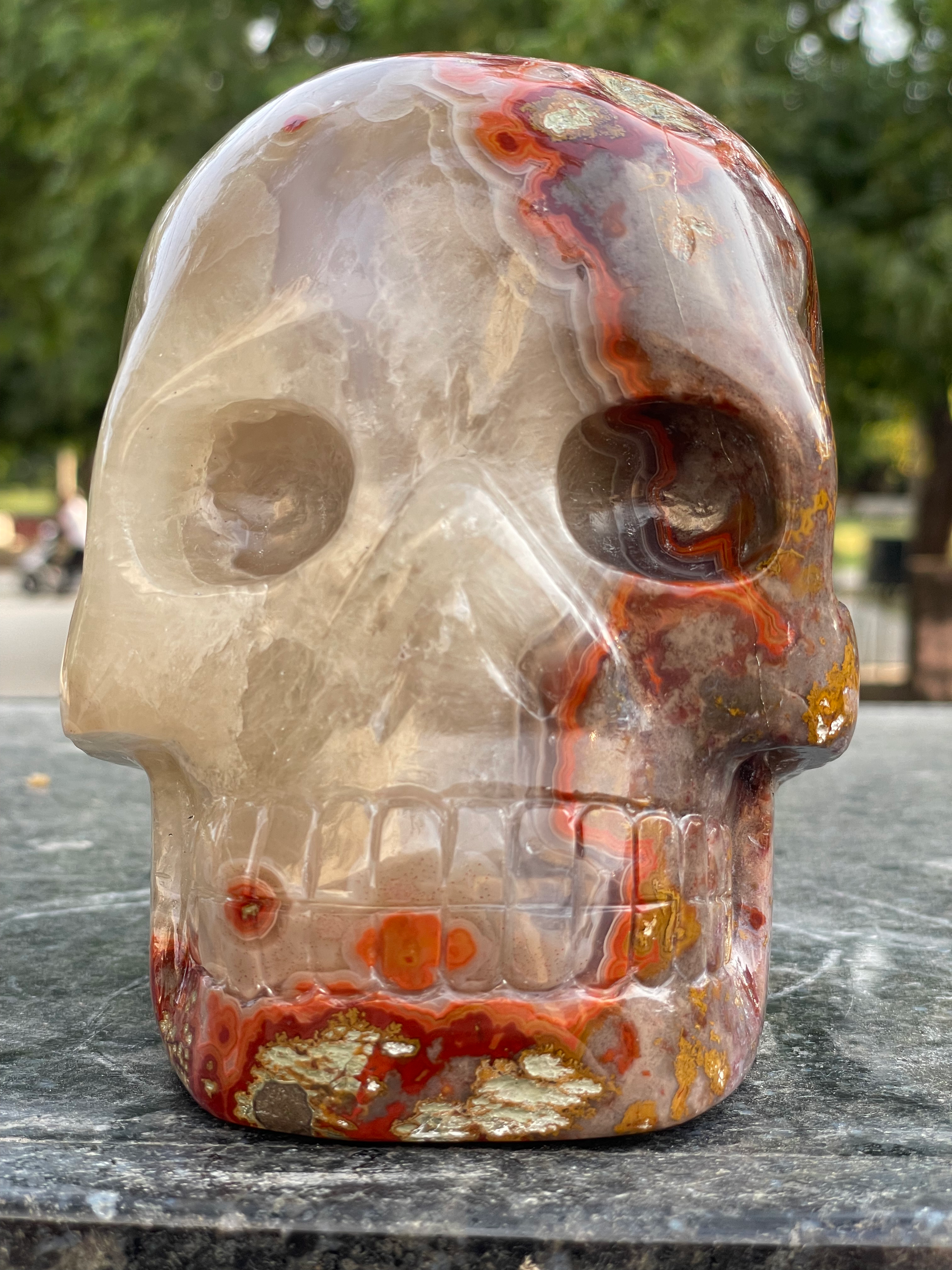 Moroccan Agate Skull