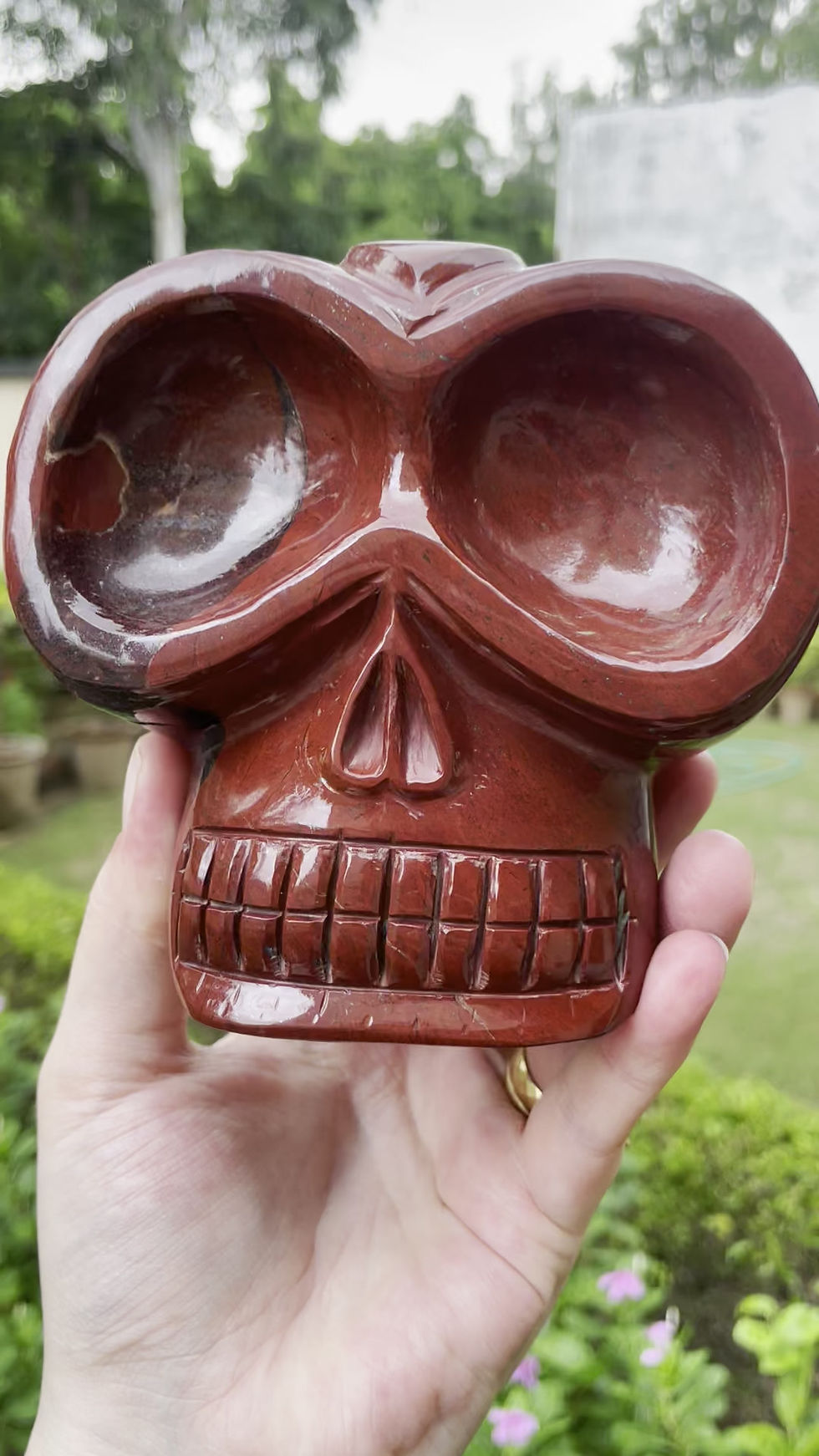 Miniatura: Red Jasper Mongolian Skull 