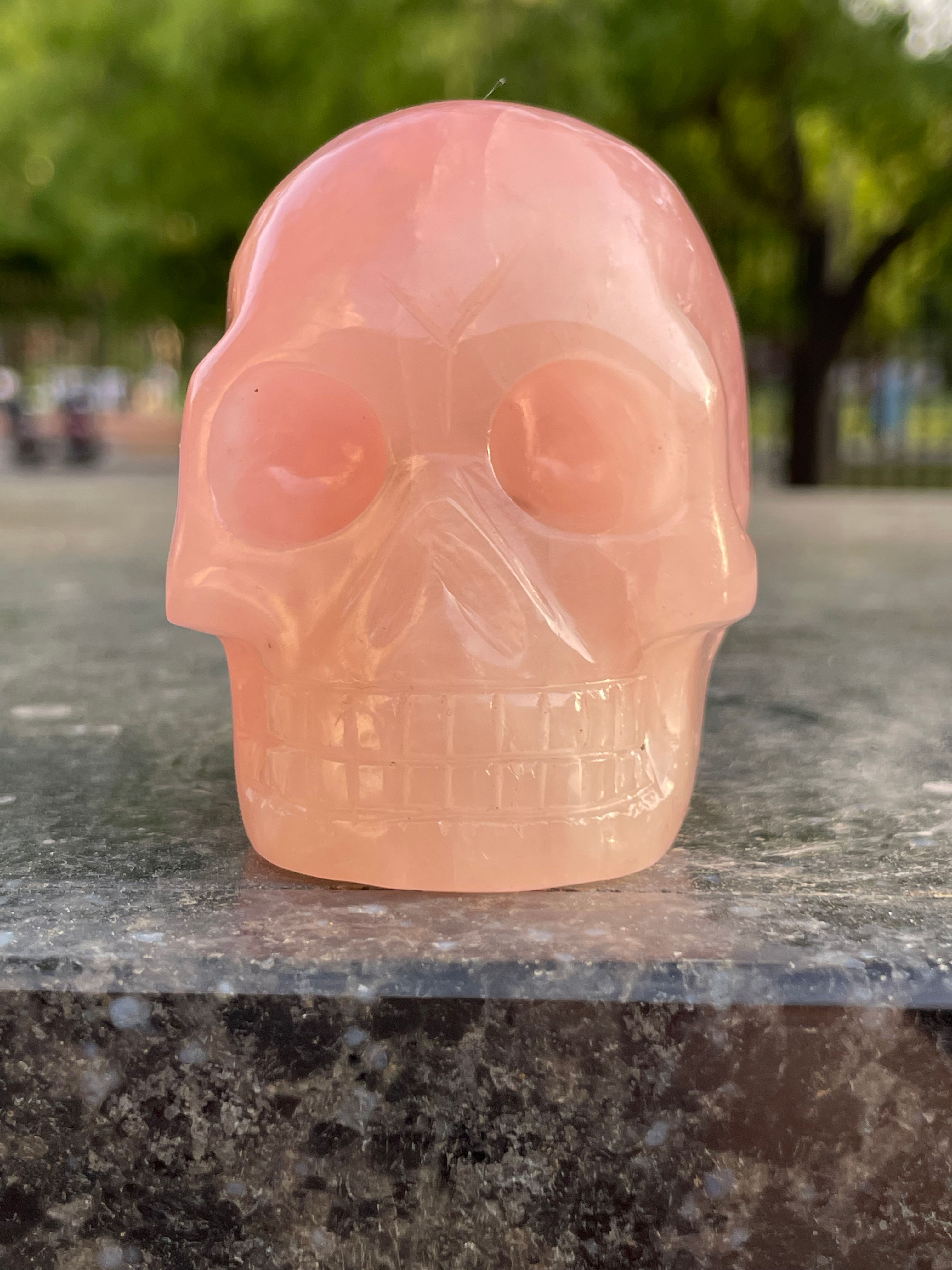 Rose Quartz skull 