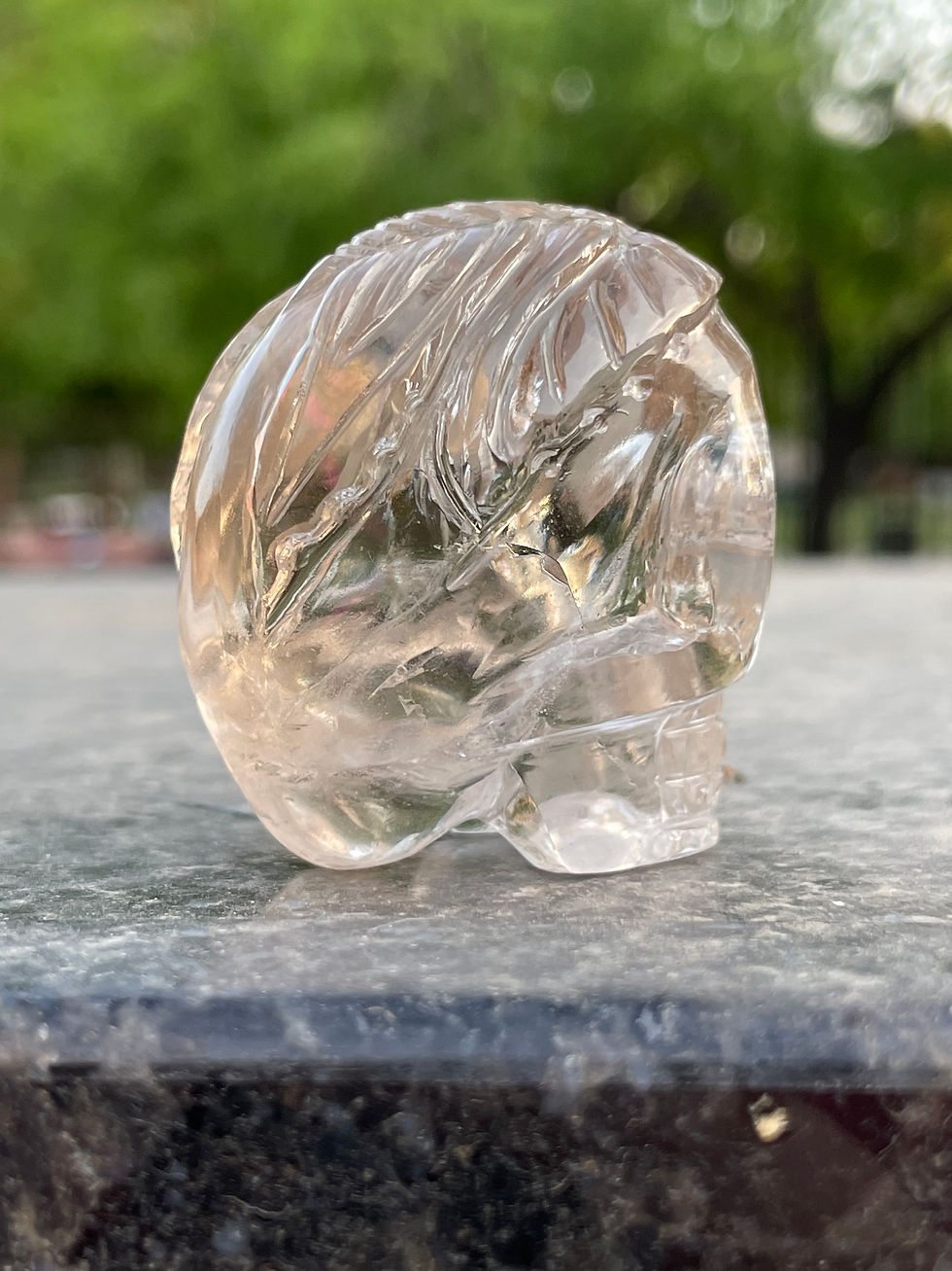 Miniatura: Smokey Himalayan Quartz Skull with butterfly 