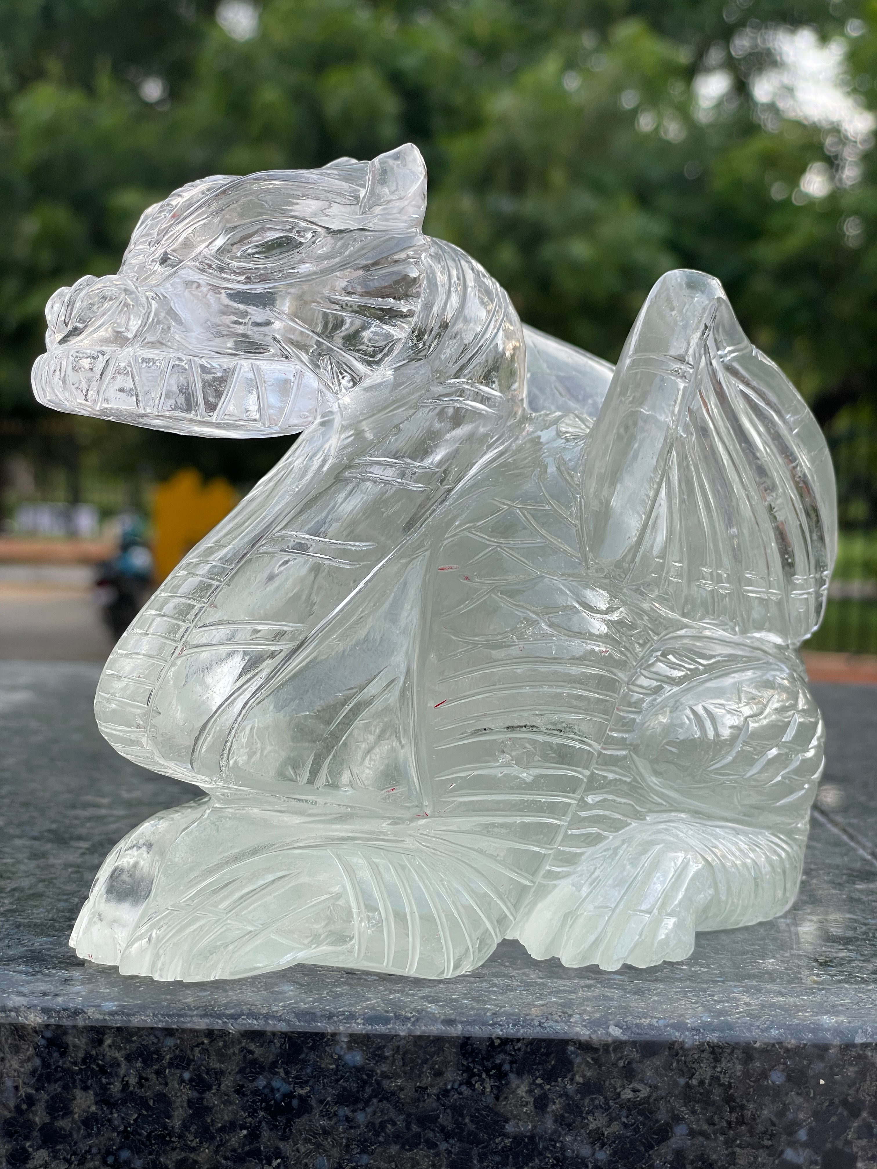 Himalayan Quartz With Chlorite Dragon