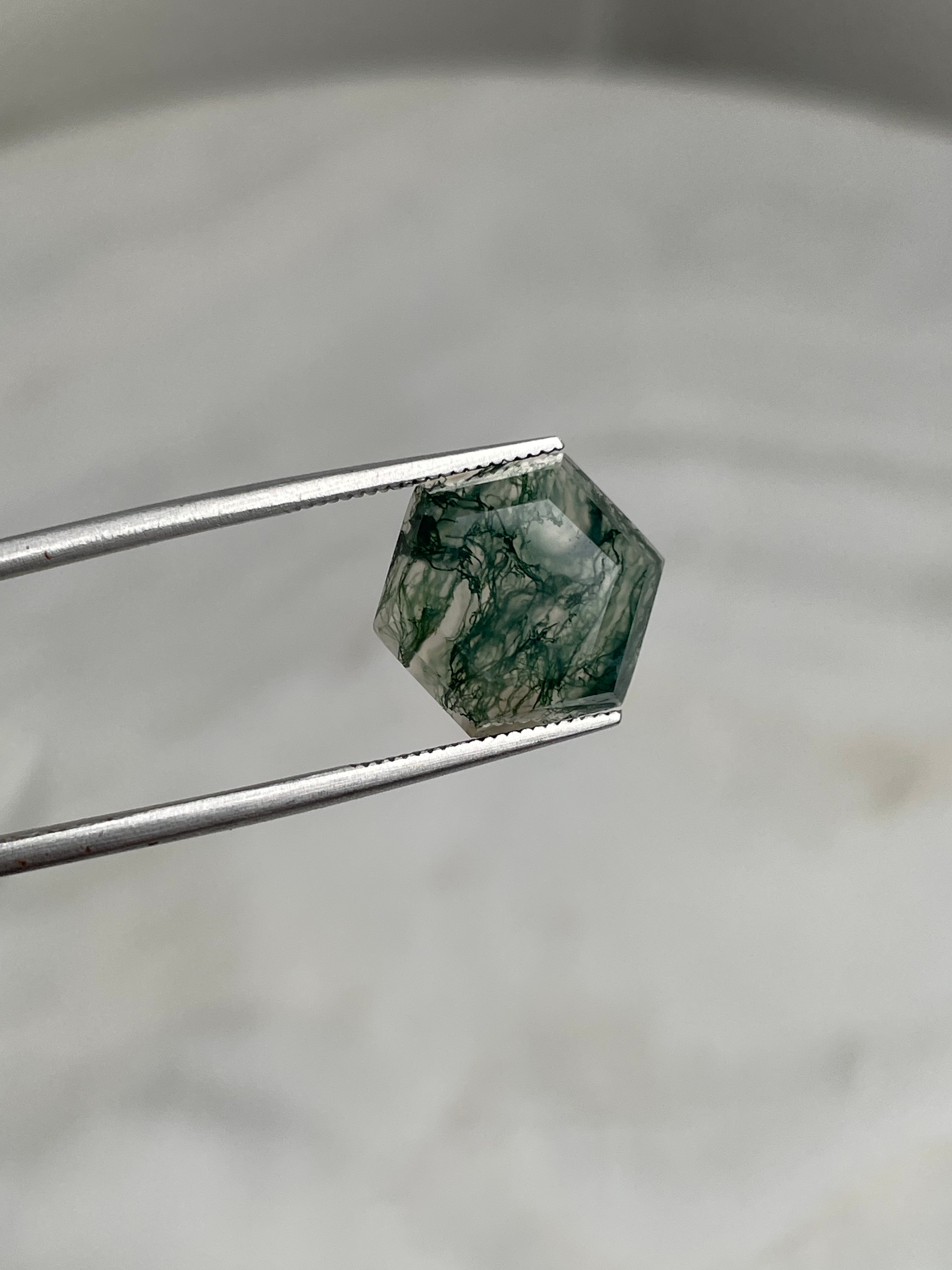 Moss Agate (Step cut)