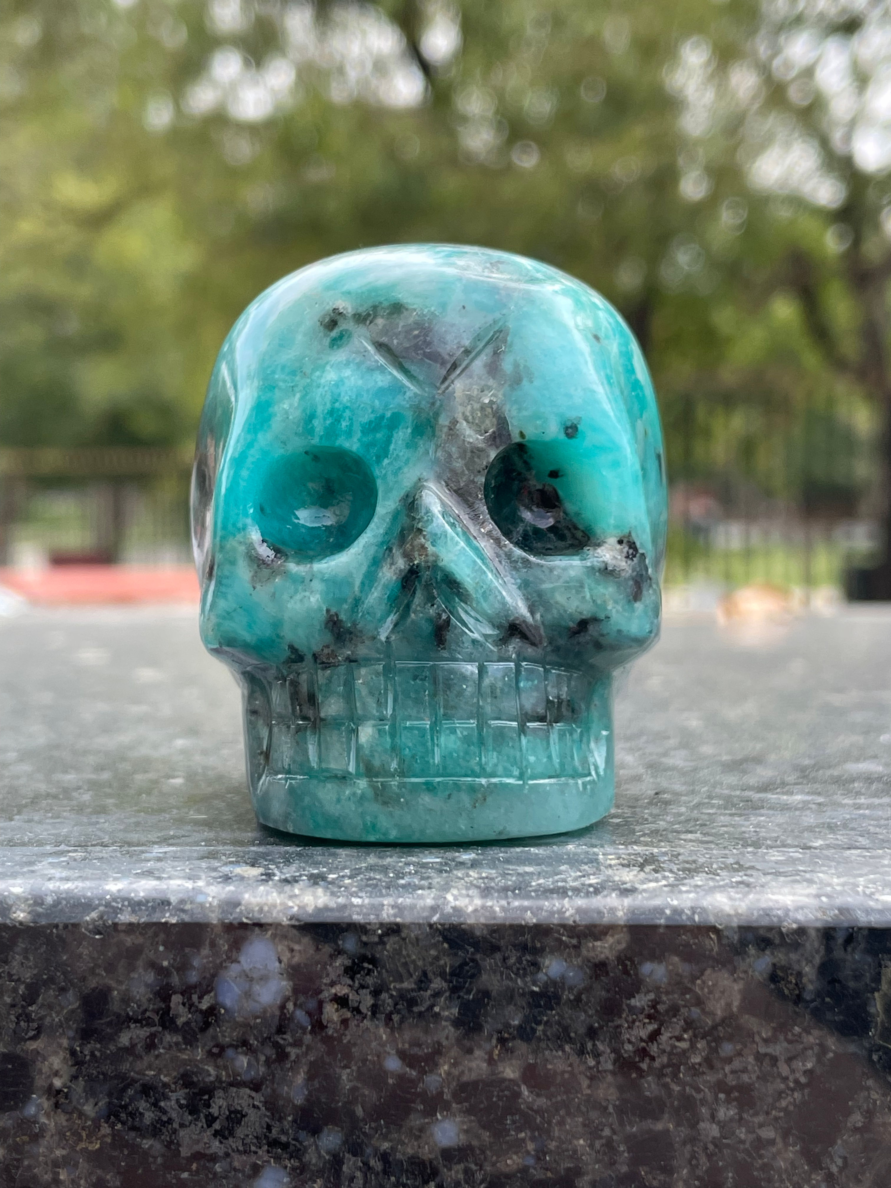 Amazonite Skull 
