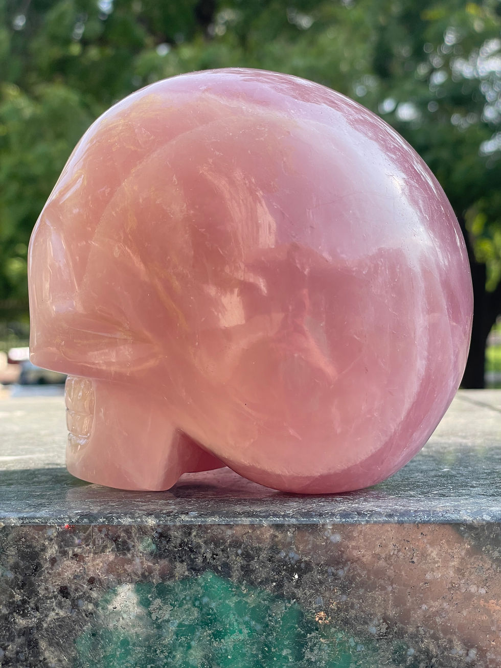 الصورة المصغرة: Lavender Rose Quartz Skull 
