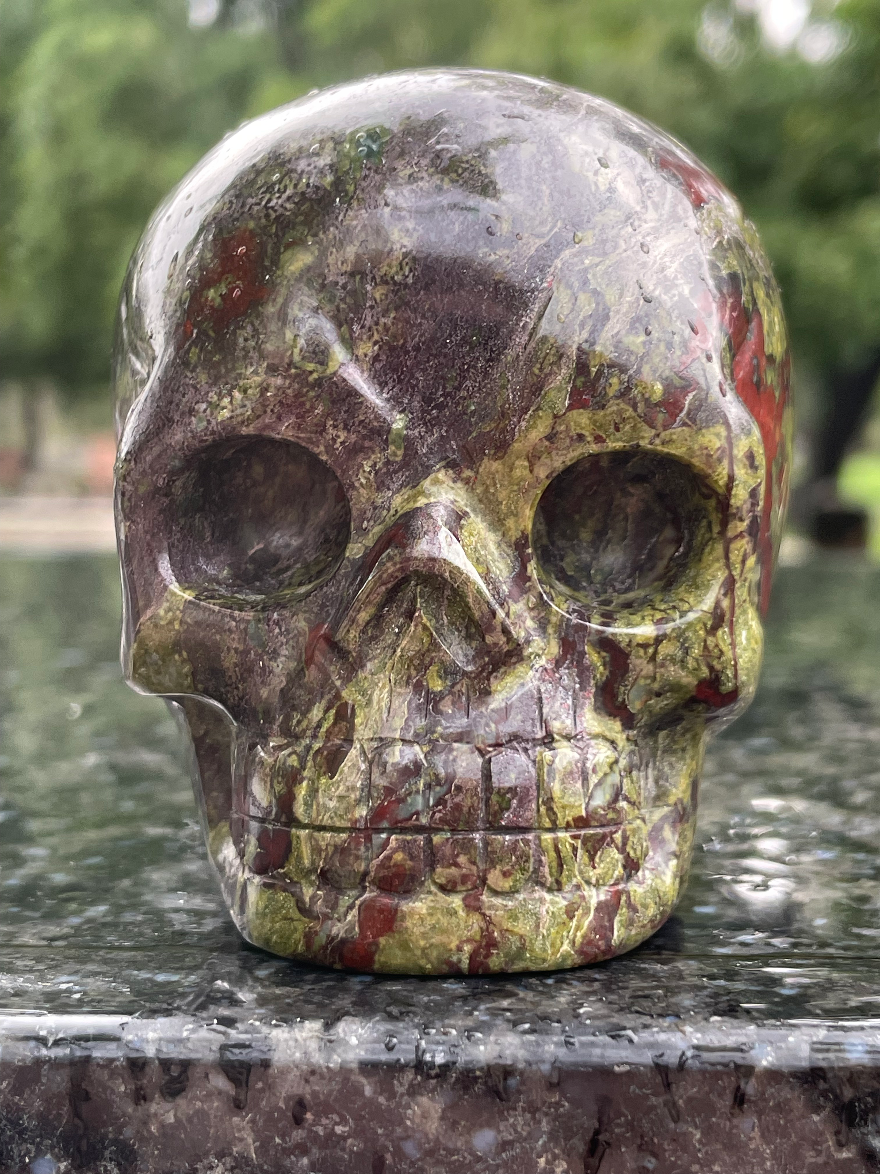 Dragon Bloodstone Skull