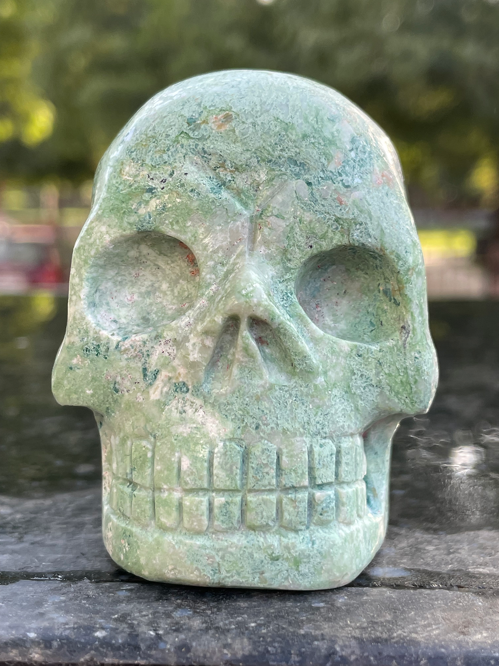 Australian Green Opal Skull