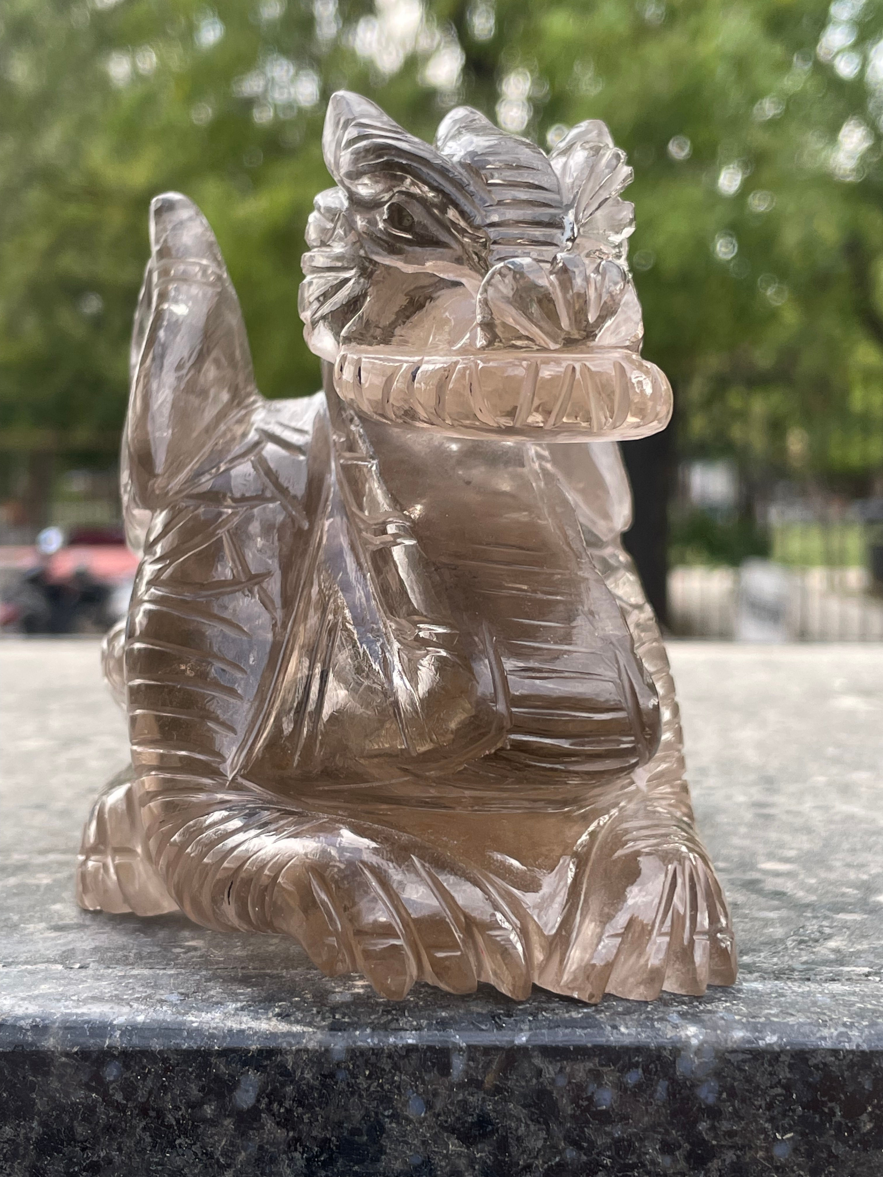 Smokey Himalayan Quartz Dragon 