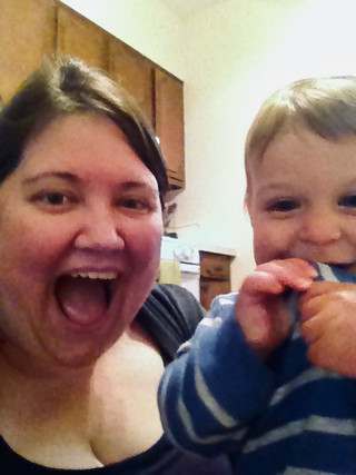 Selfie fun with my friend's son