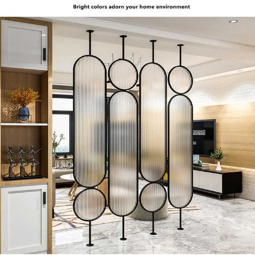 Glass frame room separator for stylish and functional space division