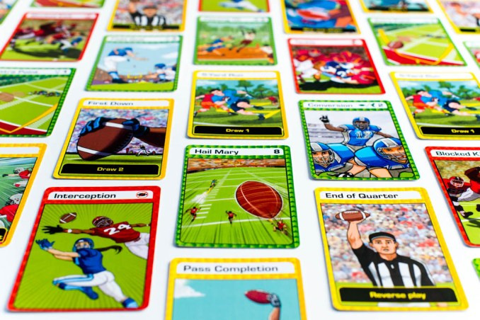 Blitz Champz cards laid out on a table.