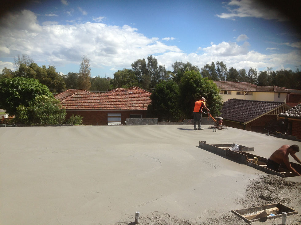 First floor concrete finish