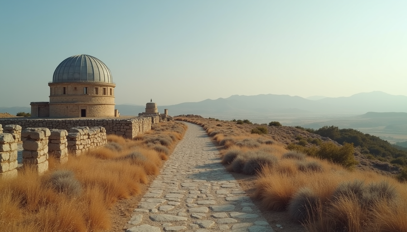 Eye-level view of the Maragha observatory ruins