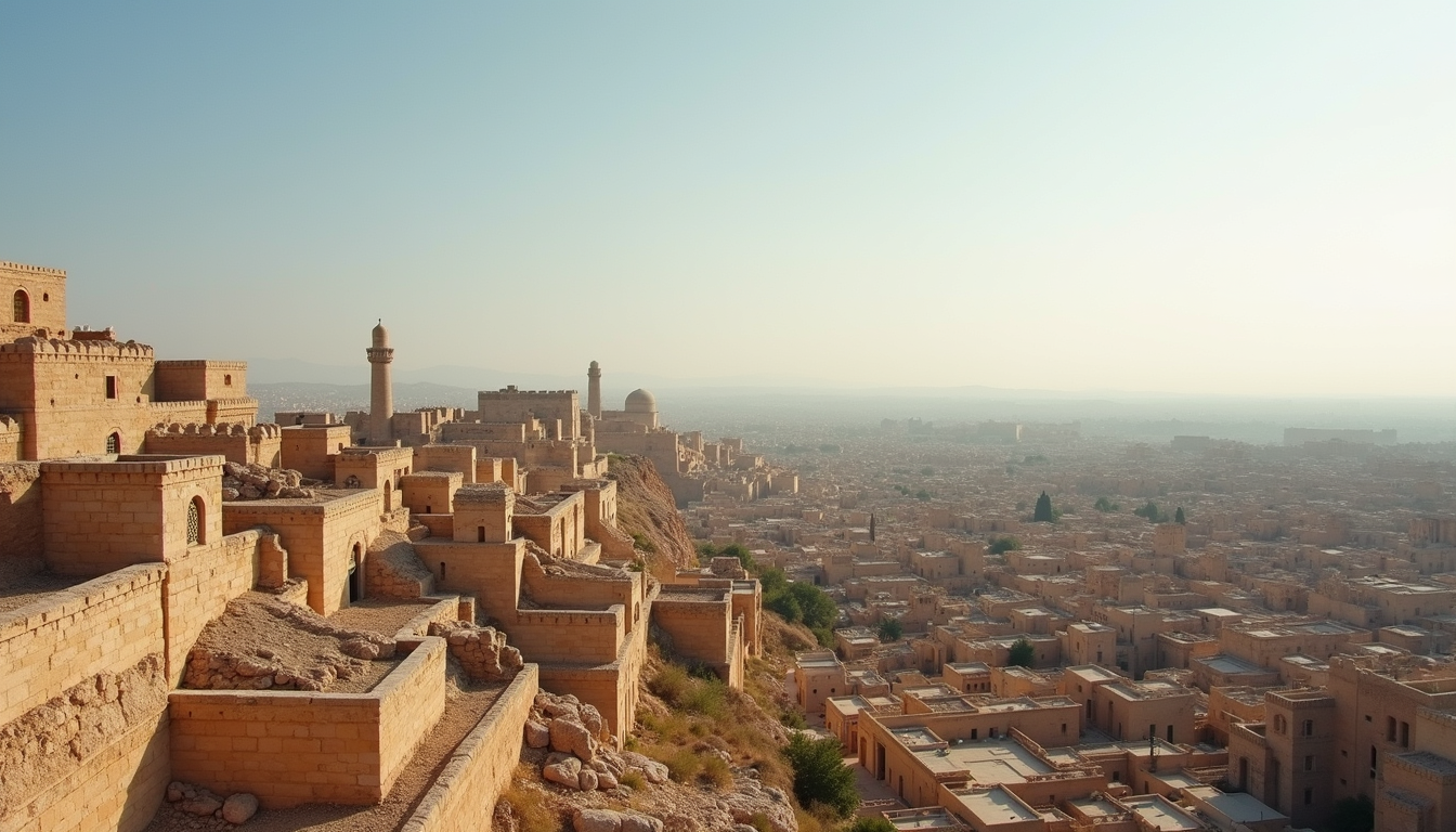 Eye-level view of the ancient city of Hama