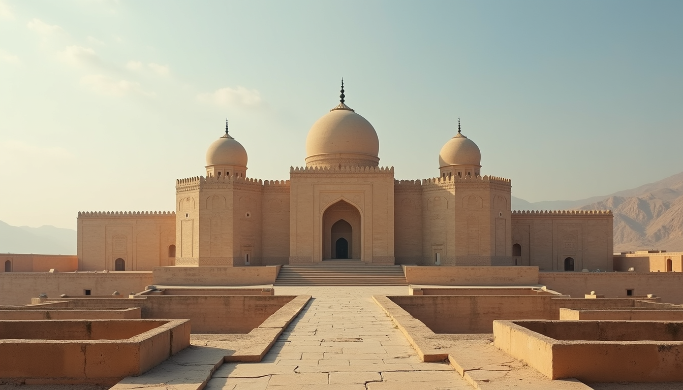Eye-level view of a historic fortress in Egypt