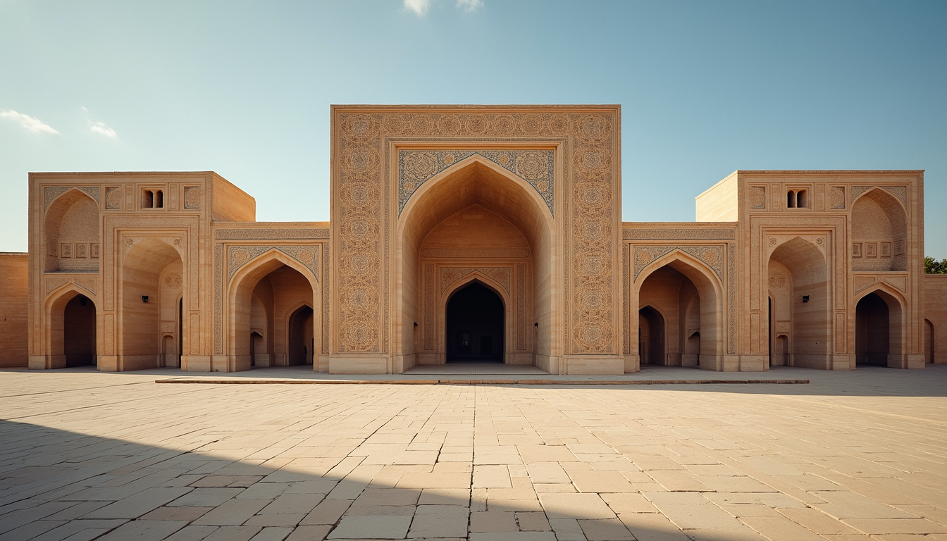 Eye-level view of a historical Persian architectural site