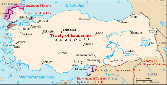 Kurdish Treaties Map