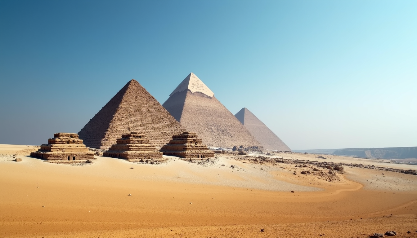 Eye-level view of the Great Pyramid of Giza