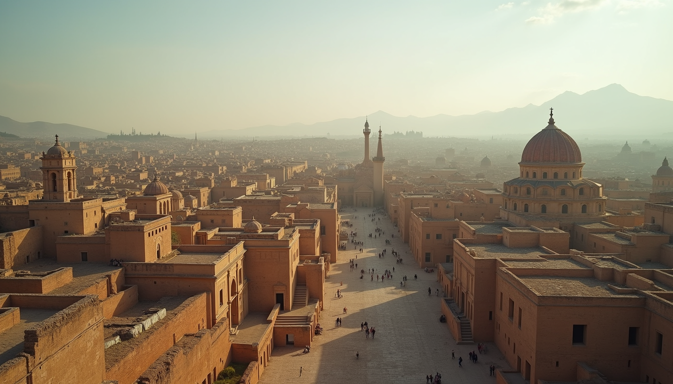 High angle view of the ancient city of Damascus
