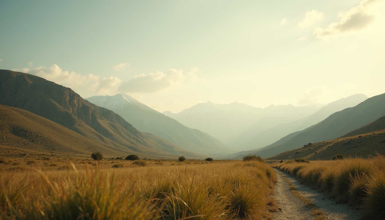Eye-level view of a serene landscape in Kurdistan