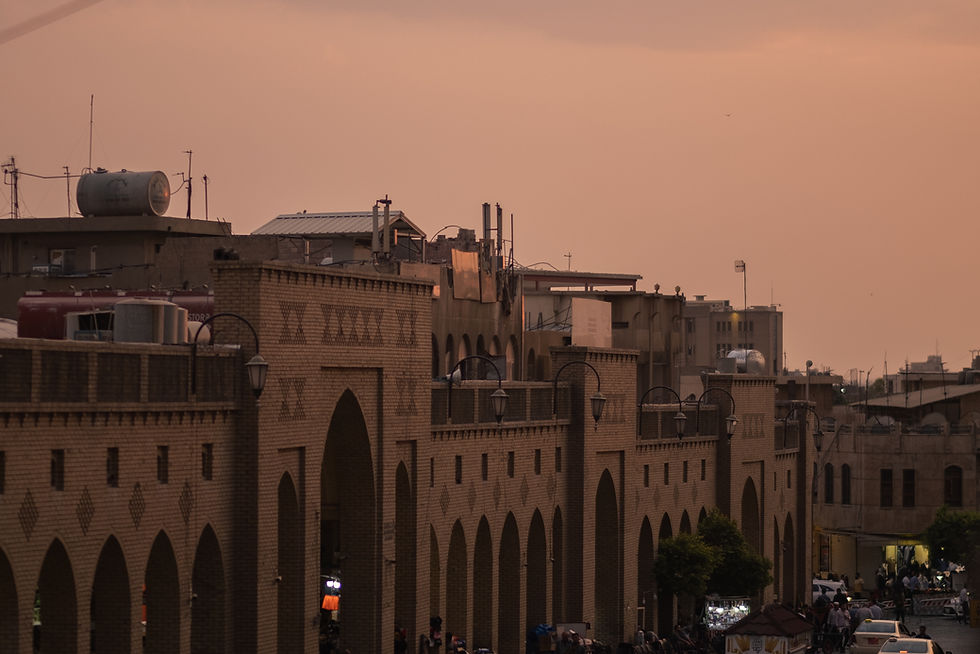 The covered Qaysari Bazaar in Erbil, the historic market below the Citadel