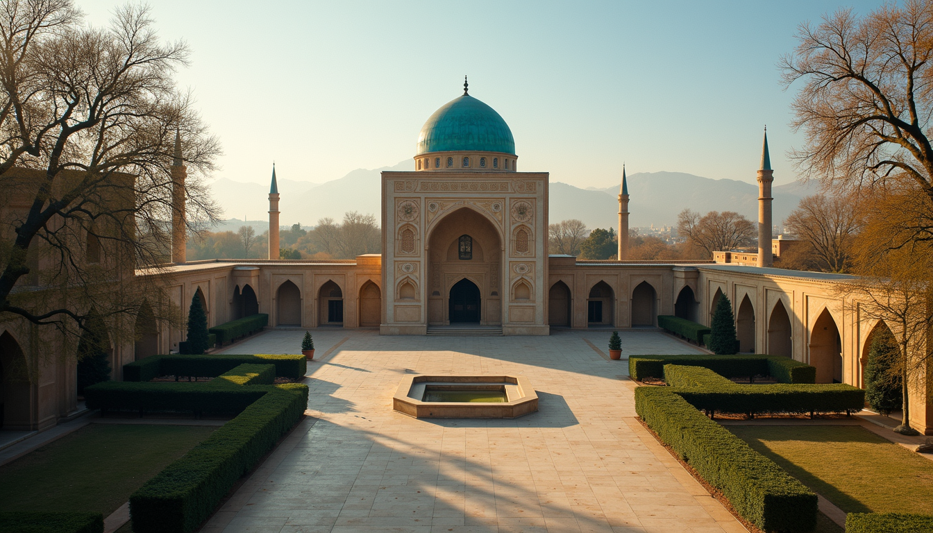 High angle view of the Imamzadeh Chaharmenar mausoleum in Tabriz