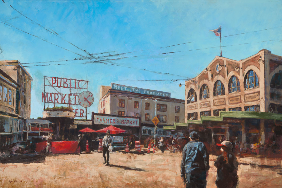 Pike Place Market, September Afternoon 12"x 18" print