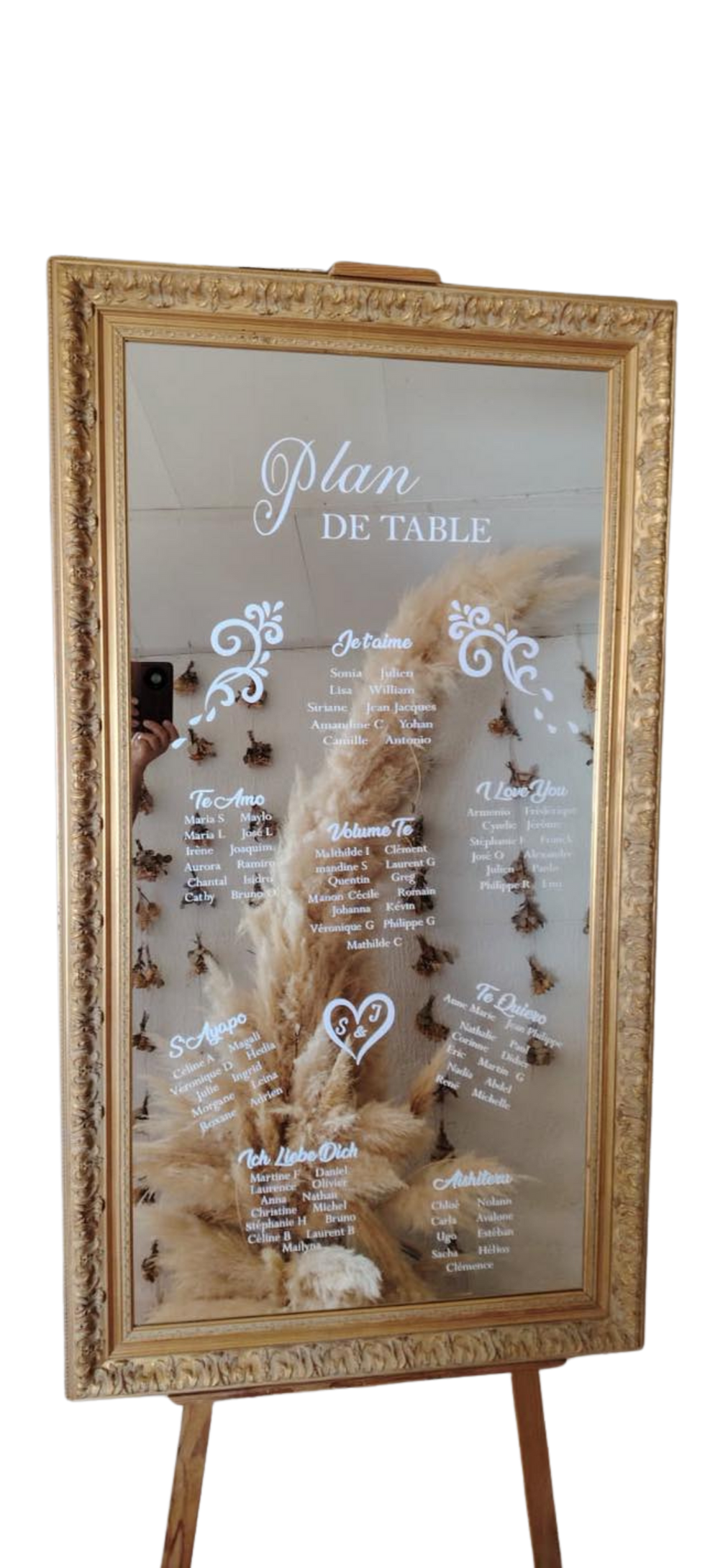 Plan de table miroir