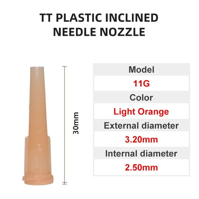 11G Plastic Tapered Applicator Nozzle dim