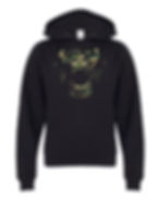 Camo Gorilla Face Premium Youth Pullover Hoodie