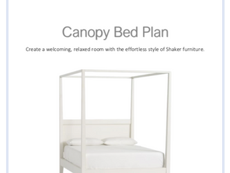Our Canopy Bed Plans