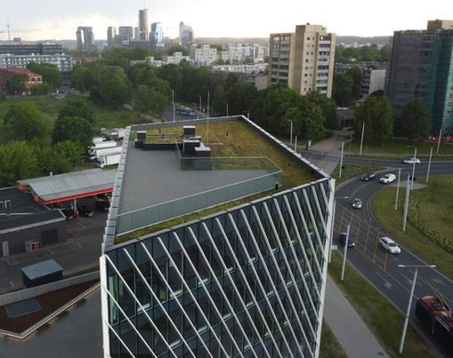 Composite terrace on the roof