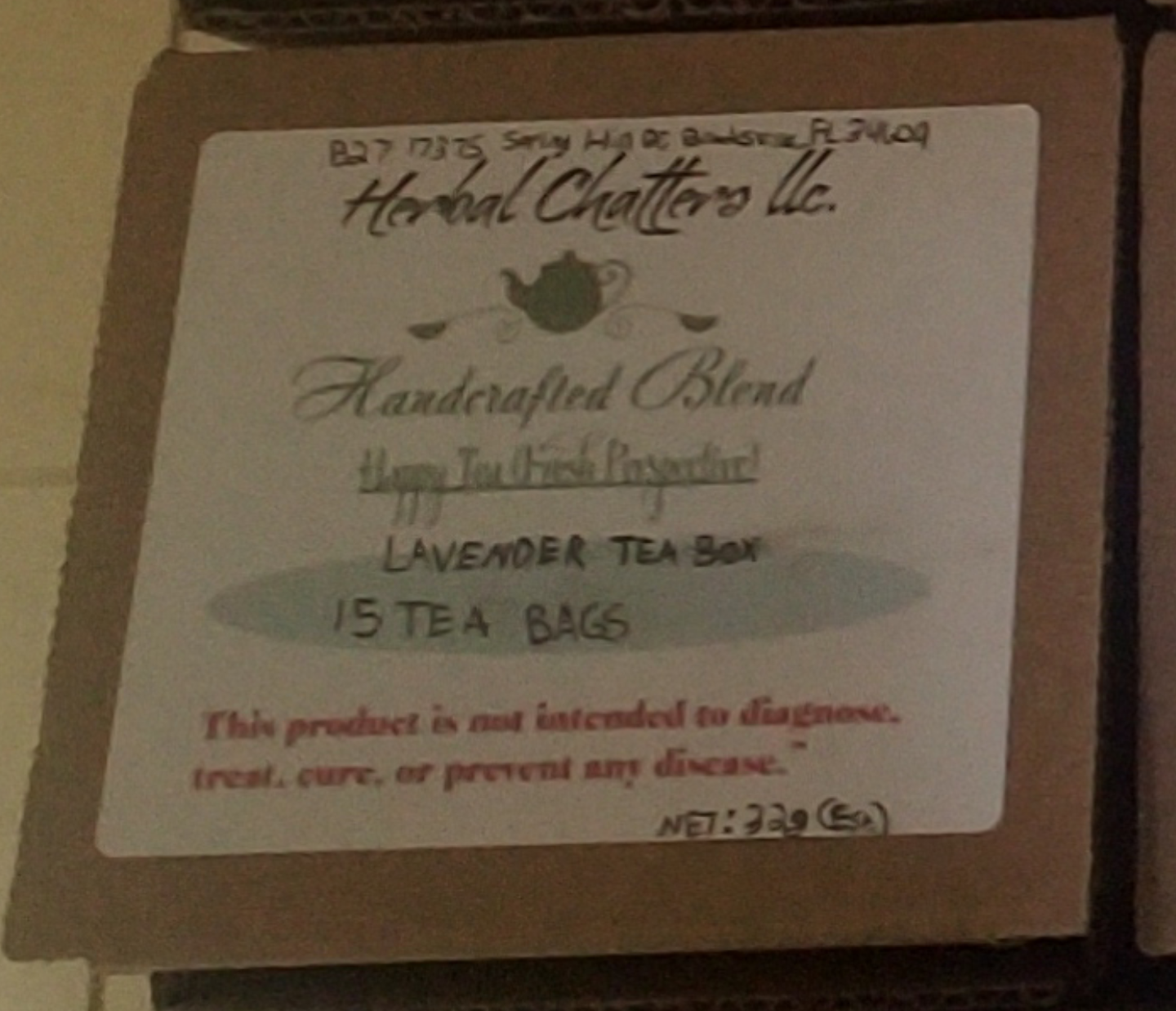 Herbal Chatters Lavender Tea Box